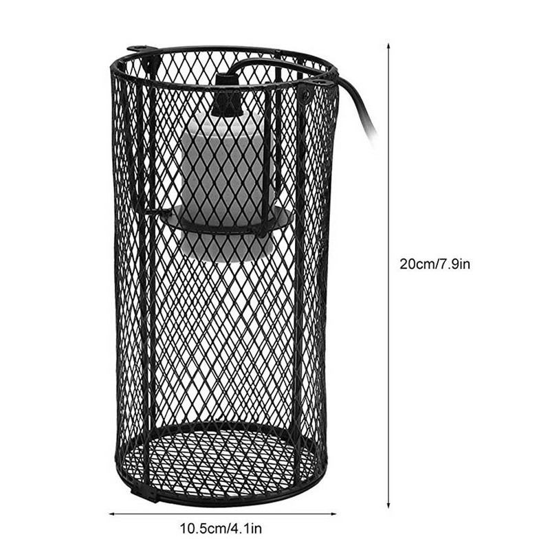 Reptile Ceramic Light Holder Shade Anti-scald Heater Guard Pet Amphibian Heating Bulb Lampshade