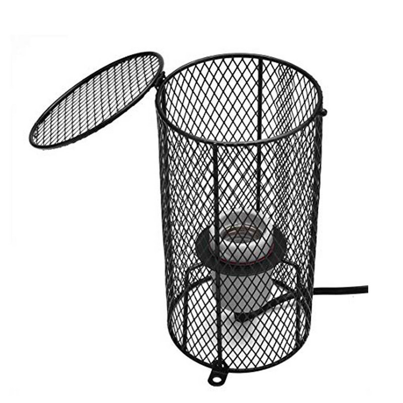 Reptile Ceramic Light Holder Shade Anti-scald Heater Guard Pet Amphibian Heating Bulb Lampshade