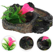 Bol pentru reptile Suport pentru hrănire pentru vase de apă Hrănitor pentru broaște țestoase Terariu șarpe țestoasă Rezervor cu șopârlă Bazin din rășină Dispenser pentru boluri pentru broaște