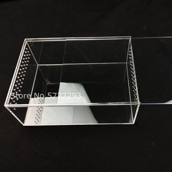 Акрилна кутия за отглеждане на влечуги, прозрачен калъф за паяк, гущер, скорпион Samll, кутия за хранене на насекоми