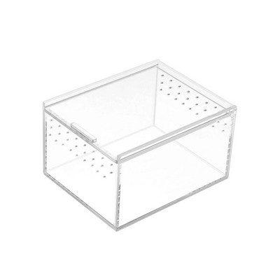 Akrila rāpuļu audzēšanas kastes caurspīdīgs futrālis zirnekļa ķirzaka Scorpion Samll kukaiņu barošanas kastītei