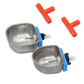 Roostevabast terasest Küüliku veekauss Farm Rabbit Automaatne jootja Küüliku puuri fikseerimise tass Tõstva rebase naaritsa joogikauss 1 tk