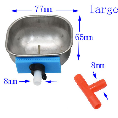 Roostevabast terasest Küüliku veekauss Farm Rabbit Automaatne jootja Küüliku puuri fikseerimise tass Tõstva rebase naaritsa joogikauss 1 tk