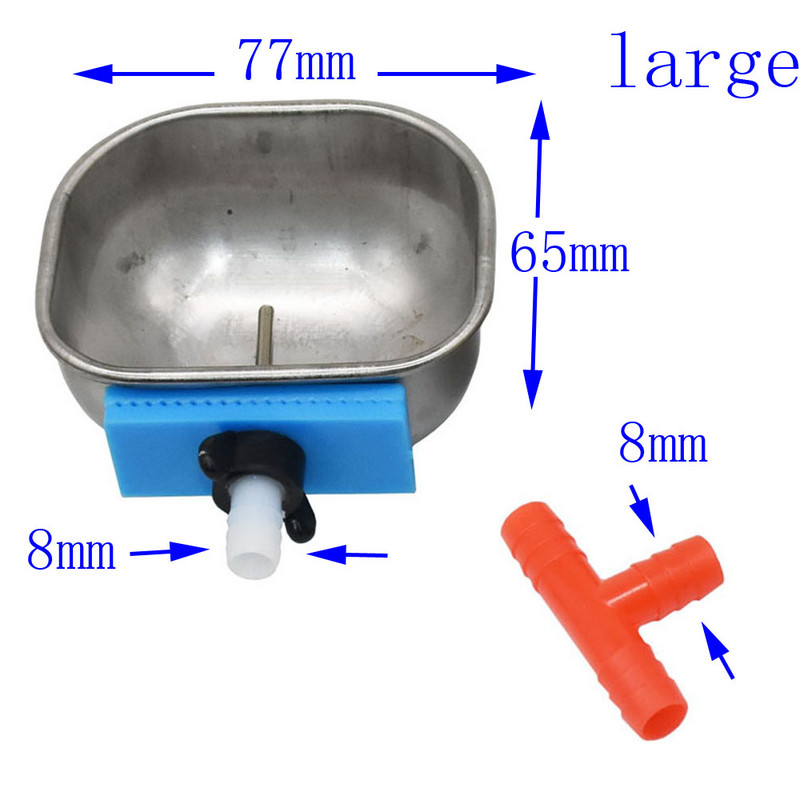 Roostevabast terasest Küüliku veekauss Farm Rabbit Automaatne jootja Küüliku puuri fikseerimise tass Tõstva rebase naaritsa joogikauss 1 tk