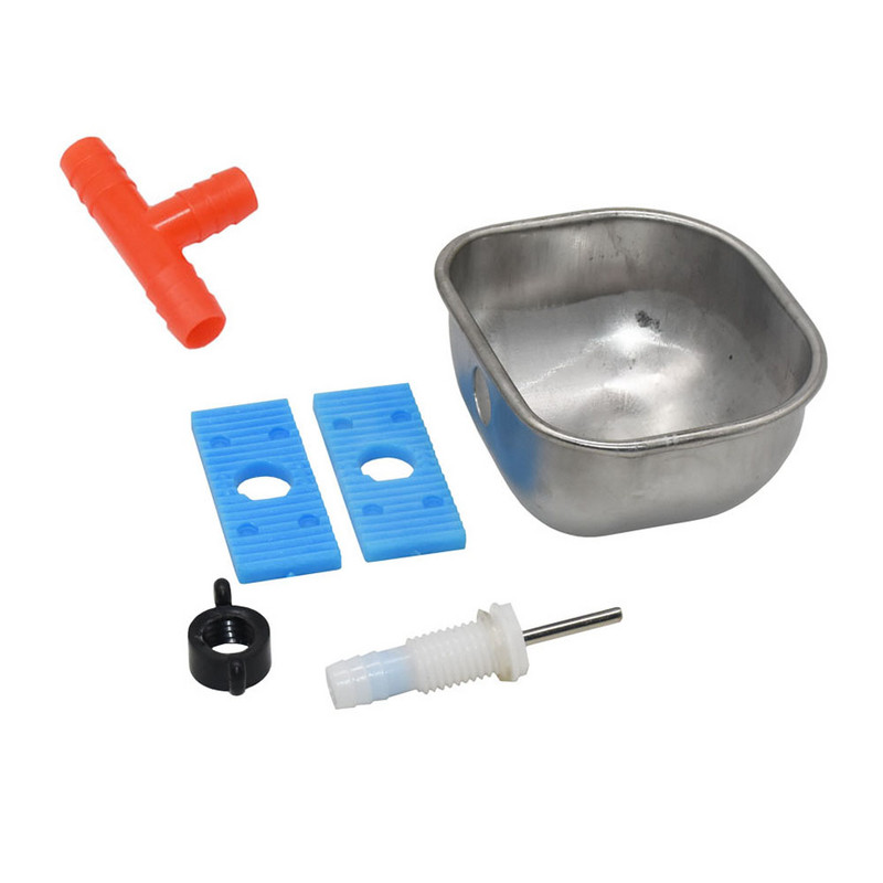 Roostevabast terasest Küüliku veekauss Farm Rabbit Automaatne jootja Küüliku puuri fikseerimise tass Tõstva rebase naaritsa joogikauss 1 tk