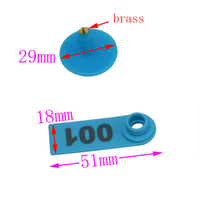 Potrepštine za domaće životinje i stoku Br. 001-500 Ovčje ušne markice Laserska vrsta Bakrene naušnice za glavu Potrepštine za životinje