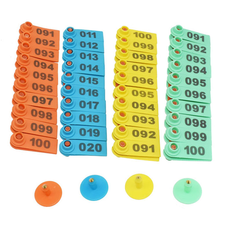 Potrepštine za domaće životinje i stoku Br. 001-500 Ovčje ušne markice Laserska vrsta Bakrene naušnice za glavu Potrepštine za životinje