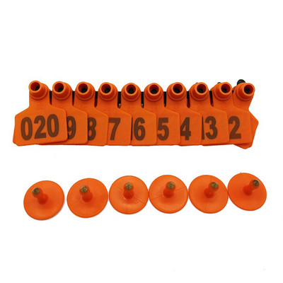 100 tk Laser sõnaga Pig Ear Signage Sea Veised Lambad Identifitseerimisnumber Emised Kõrvaplaat