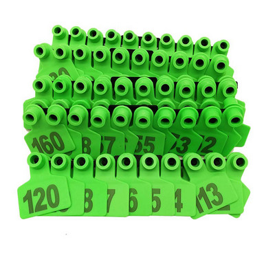 100 tk Laser sõnaga Pig Ear Signage Sea Veised Lambad Identifitseerimisnumber Emised Kõrvaplaat