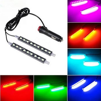 Led Bar αυτοκινήτου Εσωτερικός φωτισμός οπίσθιου φωτισμού Ambient Mood Foot Light with Αναπτήρας Διακοσμητικός Ατμόσφαιρας Αξεσουάρ Auto 12v