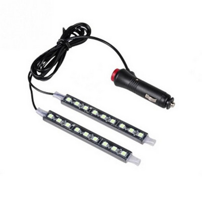Led-baari autosisu taustvalgus, meeleolu jalavalgusti koos sigaretisüütajaga Dekoratiivne atmosfäärilamp Autotarvikud 12v