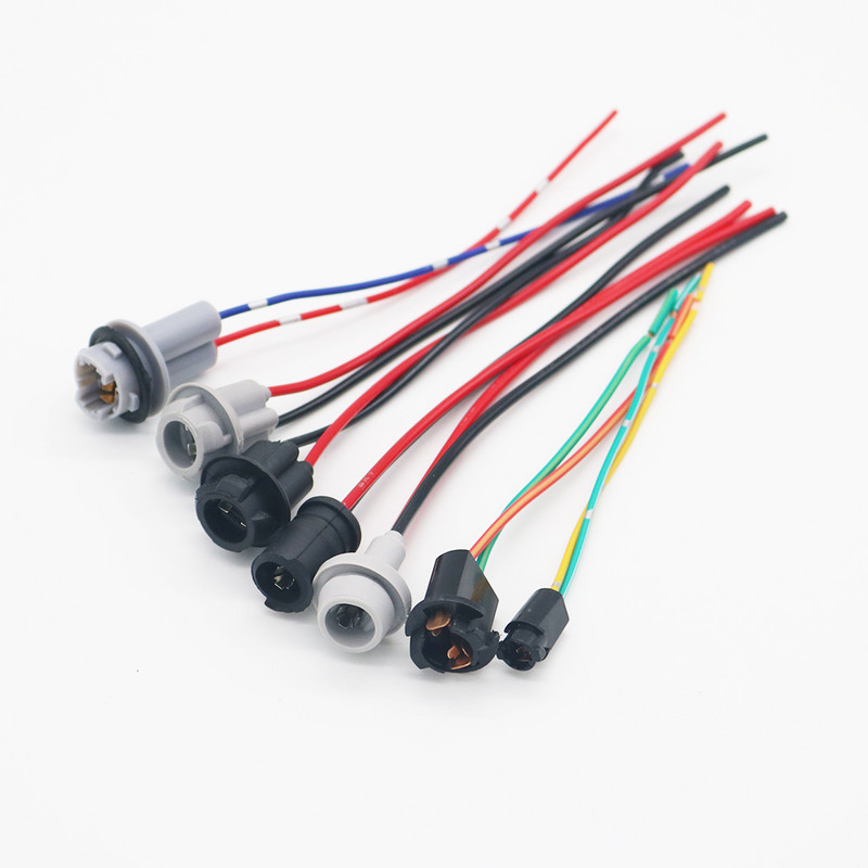 T10 W5W T5 T15 Minkštos lemputės laikiklio adapteriai Kabelio LED lemputės jungties lizdas pleišto pagrindo lemputės kištuko prailginimo laidų pylimai