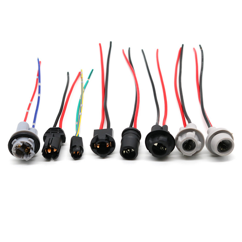 T10 W5W T5 T15 Minkštos lemputės laikiklio adapteriai Kabelio LED lemputės jungties lizdas pleišto pagrindo lemputės kištuko prailginimo laidų pylimai