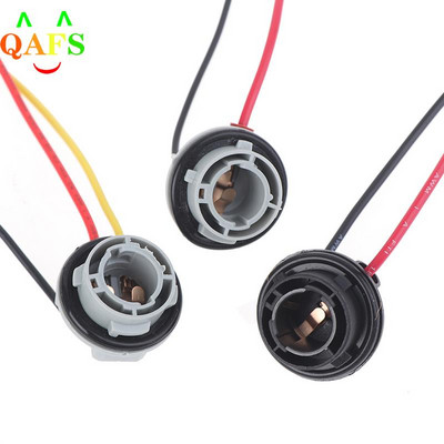 2pcs 1156 1157 Bulb Socket BAY15D Lamp Holder P21/5W  Adapter Base Connector For Brake Light Plastic Car Accessories