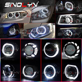 Lentile faruri bi-xenon Bi-LED Carcase pentru proiector DRL Cadre LED Ochi de înger Capac Halo pentru obiectiv Hella G5/Koito Q5 de 2,5 3,0 inci