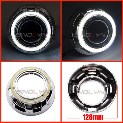 Lentile faruri bi-xenon Bi-LED Carcase pentru proiector DRL Cadre LED Ochi de înger Capac Halo pentru obiectiv Hella G5/Koito Q5 de 2,5 3,0 inci