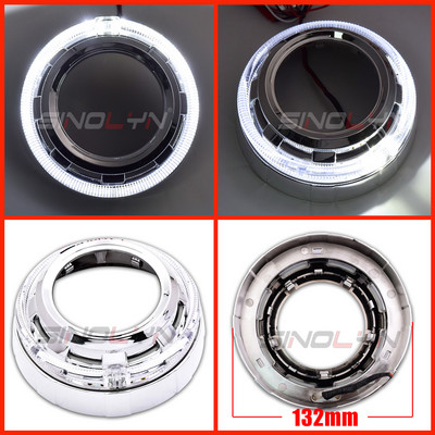 Lentile faruri bi-xenon Bi-LED Carcase pentru proiector DRL Cadre LED Ochi de înger Capac Halo pentru obiectiv Hella G5/Koito Q5 de 2,5 3,0 inci