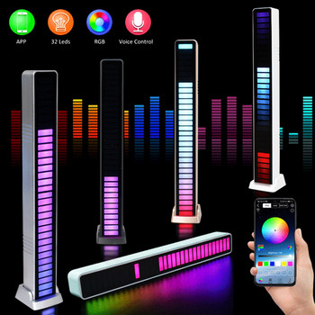 Led Pickup Voice Activated Rhythm Lights Usb Voiture Lamp for Car App Control Auto Neon Rgb Music Light Vehicle Αξεσουάρ αυτοκινήτου