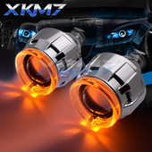 XKM7 moderniseeritav projektor Bi-ksenoon objektiiv 2,5`` Angel Eyes suunatuli H1 LED HID esituli H4 H7 auto tulede tarvikud häälestus