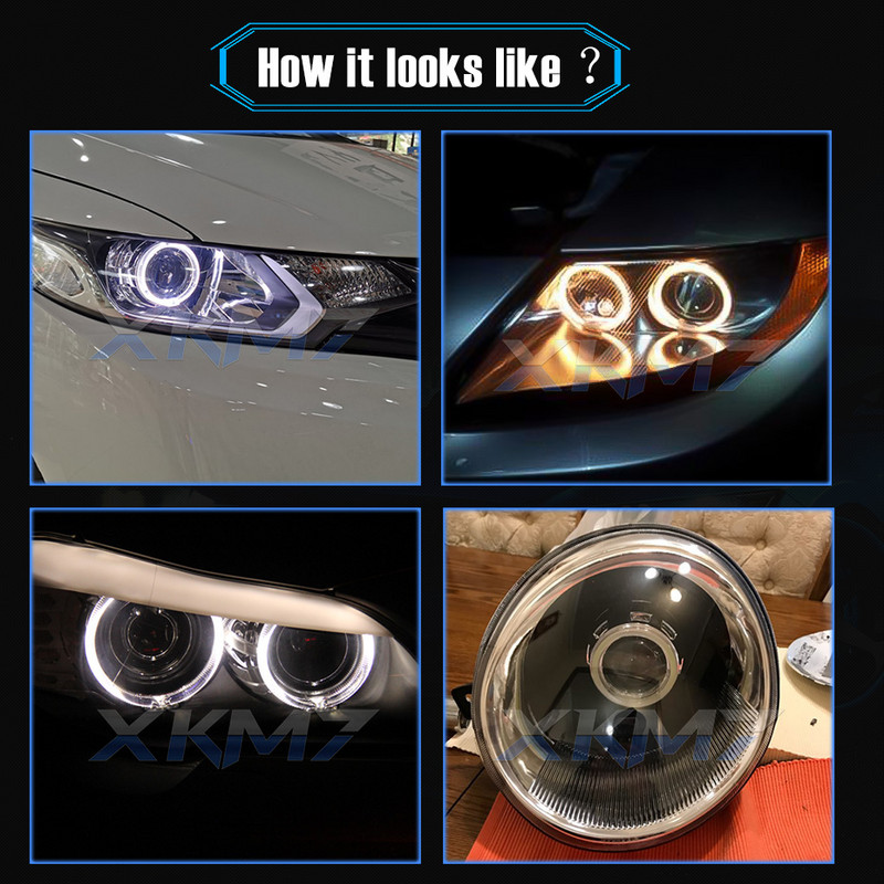XKM7 moderniseeritav projektor Bi-ksenoon objektiiv 2,5`` Angel Eyes suunatuli H1 LED HID esituli H4 H7 auto tulede tarvikud häälestus