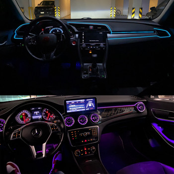 Λωρίδα LED αυτοκινήτου Εσωτερικά φώτα ατμόσφαιρας Περιβάλλον νέον EL Φώτα κρύου καλωδίου USB Προϊόντα αυτοκινήτου Διακόσμηση Φωτιστικά συναρμολόγησης Αξεσουάρ