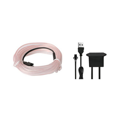 Lumini interioare auto Lămpi decorative Benzi EL Cablaje Neon bandă pentru auto DIY Flexibil Lumină ambientală USB Atmosferă de petrecere