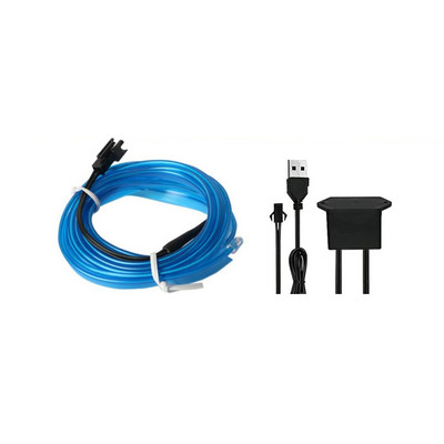 Lumini interioare auto Lămpi decorative Benzi EL Cablaje Neon bandă pentru auto DIY Flexibil Lumină ambientală USB Atmosferă de petrecere