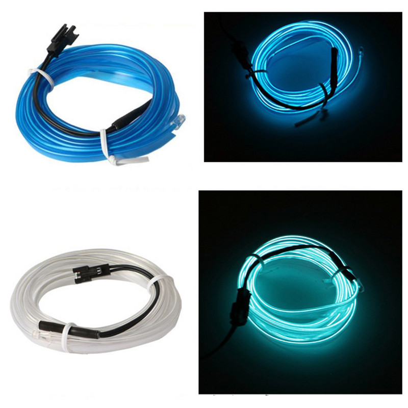 Lumini interioare auto Lămpi decorative Benzi EL Cablaje Neon bandă pentru auto DIY Flexibil Lumină ambientală USB Atmosferă de petrecere