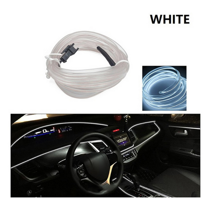 Lumini interioare auto Lămpi decorative Benzi EL Cablaje Neon bandă pentru auto DIY Flexibil Lumină ambientală USB Atmosferă de petrecere