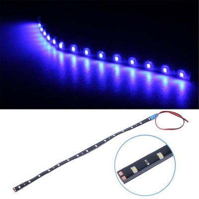 30 cm 15 LED automobilio salono apšvietimas LED juostelės dekoravimas girlianda Vielinis lynasTube Linija lanksti neoninė šviesa automobilių gaminiai interjero dalis