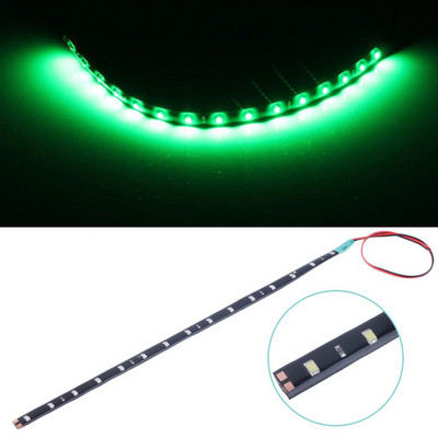 30 cm 15 LED automobilio salono apšvietimas LED juostelės dekoravimas girlianda Vielinis lynasTube Linija lanksti neoninė šviesa automobilių gaminiai interjero dalis