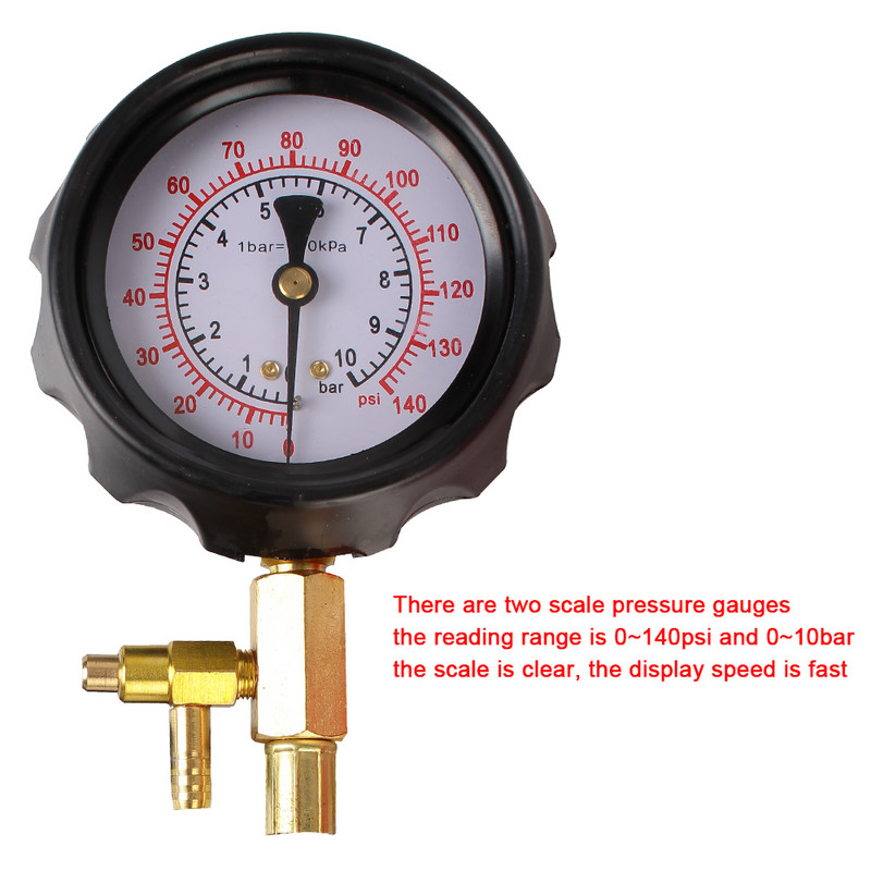 Automobilski ispitni set za brzo spajanje TU-114 mjerač tlaka goriva 0~140psi 0~10bara za tester pumpe za ubrizgavanje goriva Alati za auto dijagnostiku