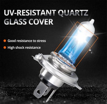 1 ΤΕΜ. Super White Bulb Halogen H4 H7 12V 55W/60W 3000K 4300K 6000K Quartz Glass Car Headlight Lamp φωτιστικό μοτοσικλέτας