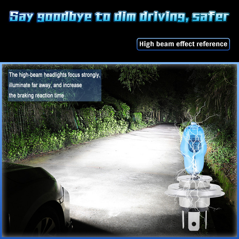 2tk H4 H1 H3 H7 H9 880 881 9005 9006 Auto HOD halogeenpirnid DC 12V 100W 6000K valge tuli Super ere automaatne esitule latern