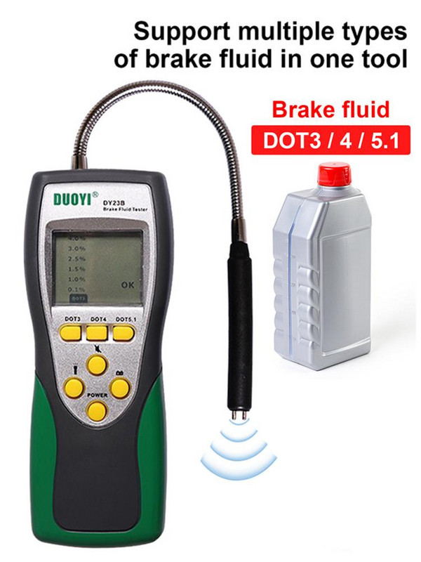 Δοκιμαστής υγρών φρένων αυτοκινήτου DY23B Universal ανιχνευτής LED Έλεγχος ποιότητας λαδιού με στυλό δοκιμής υγρασίας για εργαλεία επισκευής αυτοκινήτου
