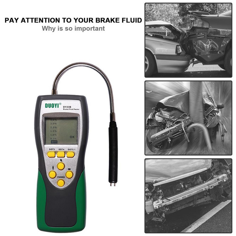 Δοκιμαστής υγρών φρένων αυτοκινήτου DY23B Universal ανιχνευτής LED Έλεγχος ποιότητας λαδιού με στυλό δοκιμής υγρασίας για εργαλεία επισκευής αυτοκινήτου