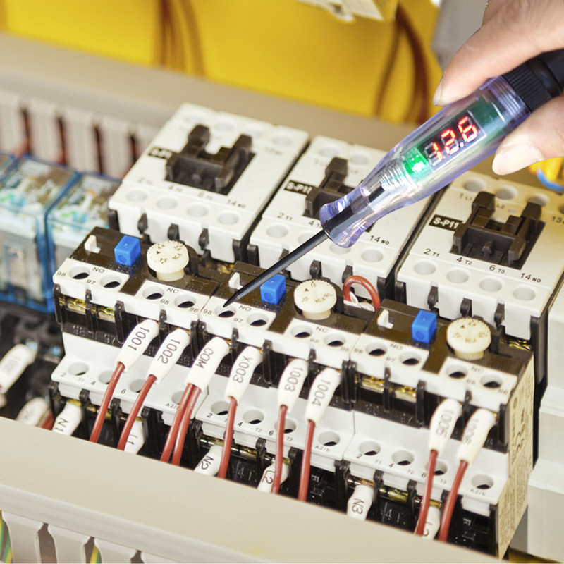 Grandinės testeris 6-24V ferramentas automotiva Bandymo zondas Automobilių įrankiai mechanikui Multimetras bandymo laidai Įtampos rašiklis automobiliams