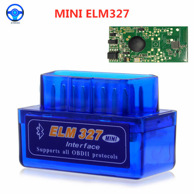 OBD V2.1 mini ELM327 OBD2 Bluetooth Auto Scanner OBDII 2 Car ELM 327 Tester Diagnostic Tool for Android Windows Symbian in stock