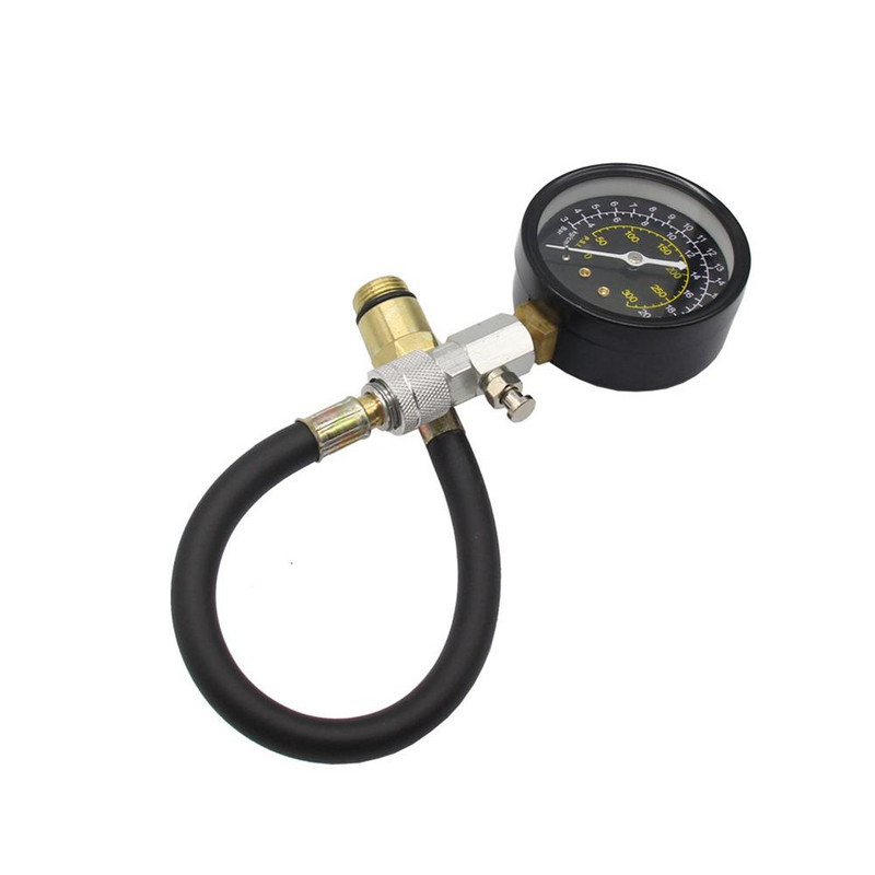 Tester de compresie a cilindrului motorului Manometru de testare Set de instrumente de reparare a testului de verificare automată Manometru 0-300 Psi