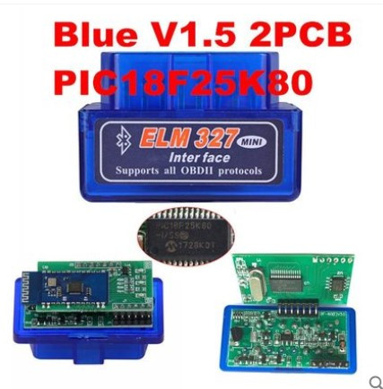 Cel mai nou ELM327 V1.5 Bluetooth Chip Protocoale Accesorii auto Super Mini Suport J1850 Chip PIC18F25K80 Instrument de diagnosticare