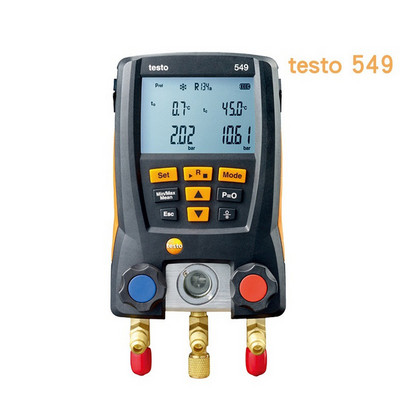 Testo 550s/557/549 mērinstrumentu saldēšanas digitālais kolektors elektrisks ar 2 gab. skavām zondēm 0563 1550 digitālo aukstumaģenta mērītāju komplekts