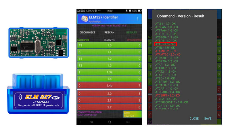 Eredeti Mini ELM327 Bluetooth V1.5 Pic18f25k80 OBD2 szkennerrel WIFI ELM 327 V1.5 Android IOS Windows Car Disgnostic Tool eszközhöz