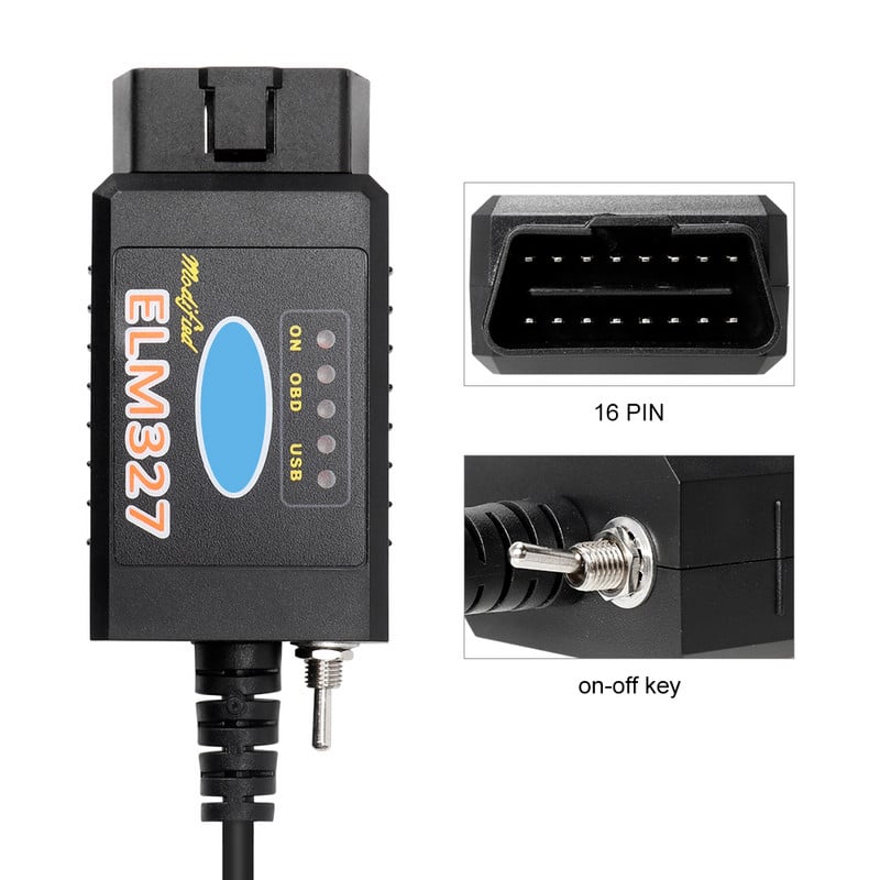 ELM 327 V1.5 PIC18F25K80 FTDI/CH340 ELM327 HS-CAN/MS-CAN za Ford za Forscan Switch obd2 USB auto dijagnostički alat