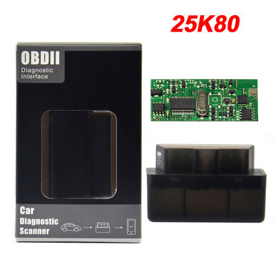 25k80 OBD2 Mini Eml327 V1.5 Προσαρμογέας Bluetooth Auto Diagnostic Scanner Car για Android/PC 3χρωμος σαρωτής αυτοκινήτου Elm327 V1.5