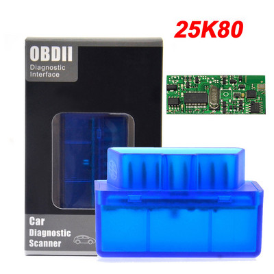 25k80 OBD2 Mini Eml327 V1.5 Προσαρμογέας Bluetooth Auto Diagnostic Scanner Car για Android/PC 3χρωμος σαρωτής αυτοκινήτου Elm327 V1.5