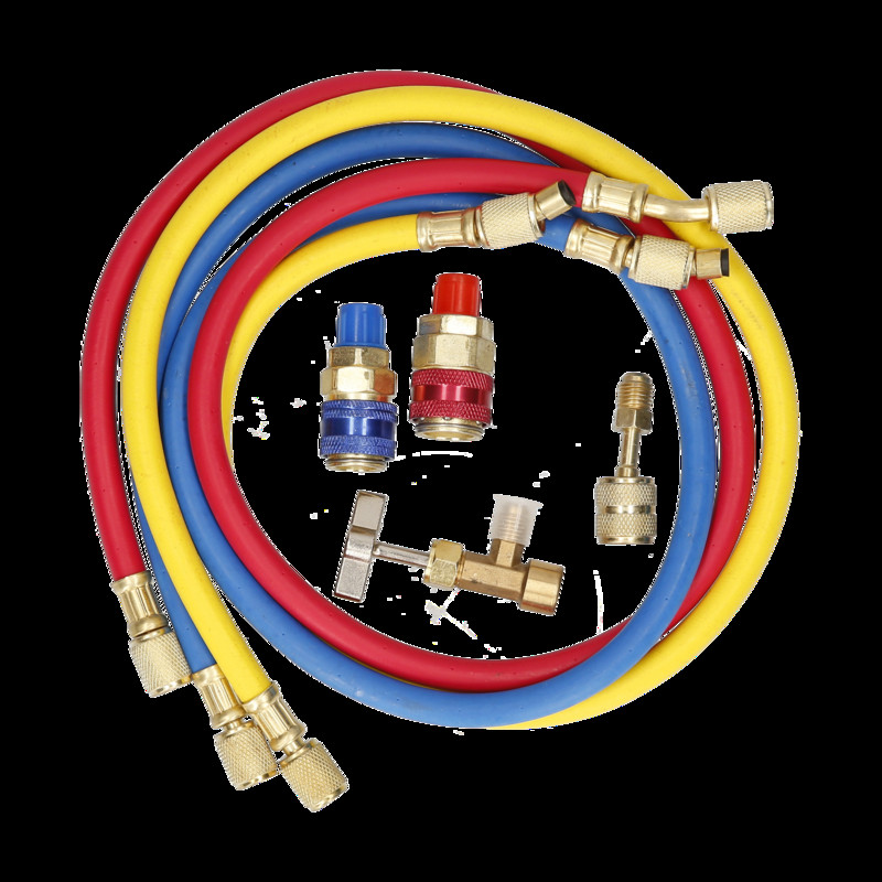 Set de manometre pentru colectorul de agent frigorific Set de aer condiționat Set de refrigerare Unelte pentru aer condiționat Furtun și cârlig pentru R12 R22 R404A R134A