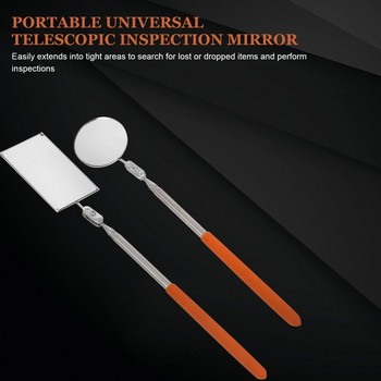 Mirror Inspection Swivel Car Led 360 Flexible Extendable Extendable Handle Retractable Tools Roundsquare