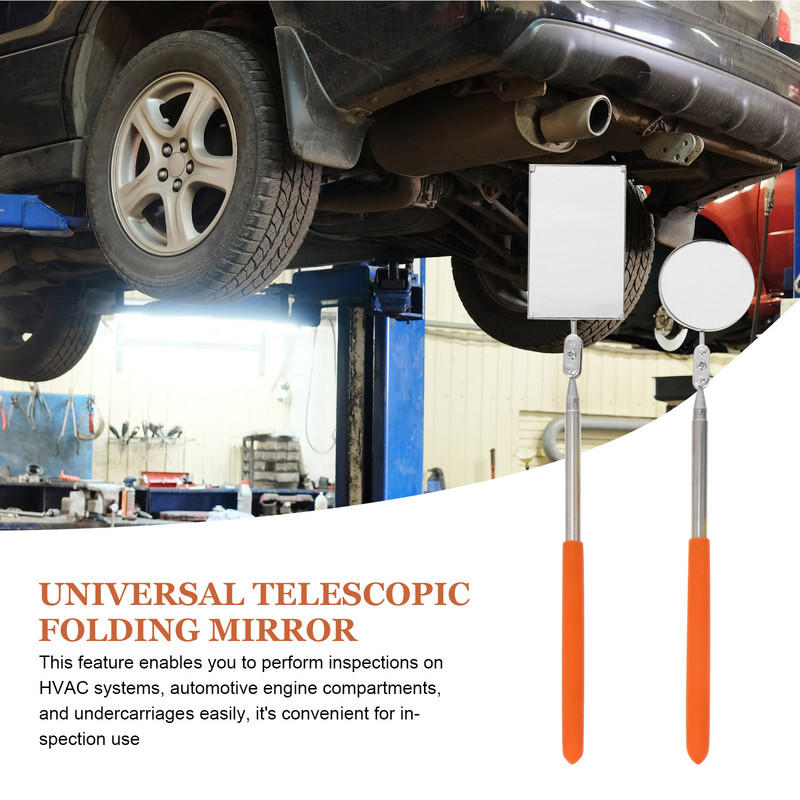 Peegli ülevaatus Pöörlev auto Led 360 Paindlik pikendatav pikendatud käepide Sissetõmmatavad tööriistad ümmargused kandilised