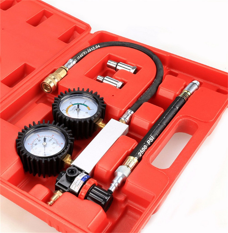 MRCARTOOL TU-21 Detector de scurgeri în cilindru Tester pentru motoare pe benzină pentru mașină Set de instrumente pentru instrumente pentru detectarea scurgerii cilindrilor Tester de compresie