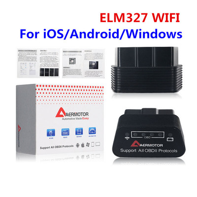 V1.5 ELM327 WIFI Bluetooth OBD 2 Scanner ELM327 WIFI 1.5 Mini Cititor de cod automat OBD2 OBDII Instrument de diagnosticare auto pentru iOS/Android/PC